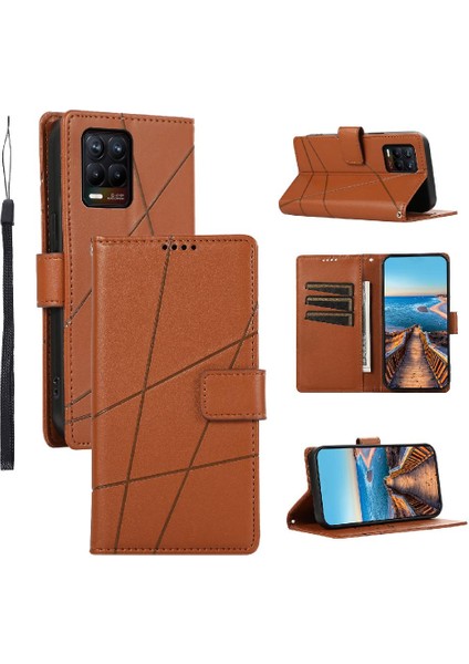 Realme 8 Için Flip Case 5g Şok Emici Üç Kart Yuvaları Darbeye (Yurt Dışından)