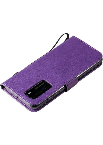 Kart Yuvası ile Huawei P40 Iş Cüzdan Telefon Kılıfı Için Flip Case Yüksek (Yurt Dışından) indirimleri