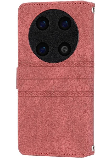 Huawei Mate 60 Pro Artı Pu Deri Cüzdan Kılıf Kickstand Için Flip Case (Yurt Dışından)