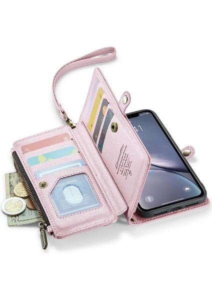 Iphone Xr Için Crossbody Durumda Kart Tutucu Fermuar Faturaları Yuvası Cüzdan Kılıf Için (Yurt Dışından) fırsatları