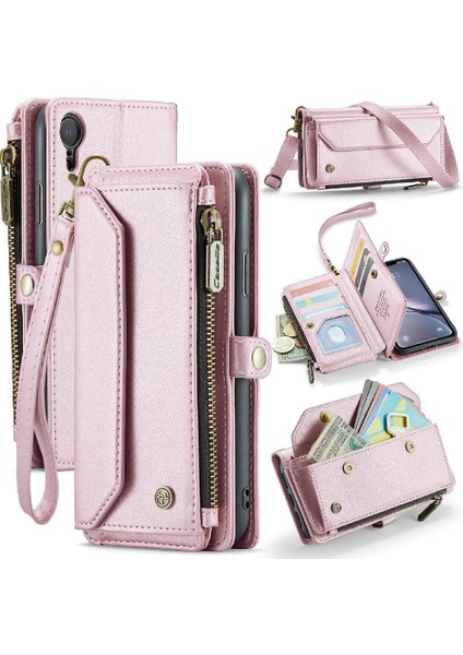 Iphone Xr Için Crossbody Durumda Kart Tutucu Fermuar Faturaları Yuvası Cüzdan Kılıf Için (Yurt Dışından) indirimleri