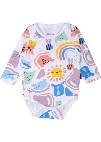 %100 Pamuk Kedi ve Hayvan Desenli 2'li Zıbın Takımı modelleri