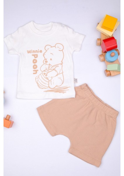 %100 Pamuk Ayıcık Desenli Alt Üst Yazlık 2'li Takım indirimleri