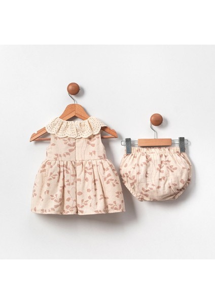 %100 Pamuk Fisto Yakalı Kız Bebek 2'li Takım fırsatları