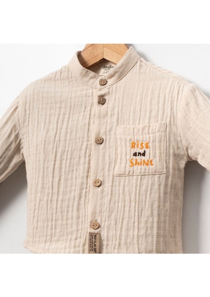 Mevsimlik %100 Pamuk Muslin Erkek Çocuk 2'li Takım