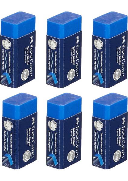 Faber Castel Sınav Silgisi Mavi Exam Eraser 6 Lı 187170