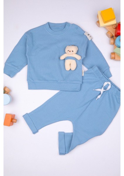 %100 Pamuk Mevsimlik Waffle Kumaş Ayı Oyuncaklı 2'li Takım fiyatları