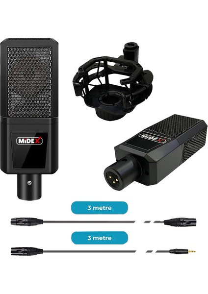 MX-2020 Live Set Efektli Ses Kartı Mikrofon Stand Kayıt Canlı Yayın Seti (PC ve Telefon)