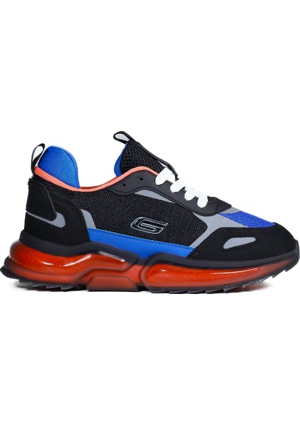 Di Milano Siyah Turuncu Mavi Erkek Sneakers Spor Ayakkabı