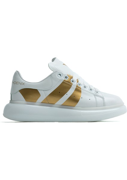 Old London Beyaz Gold Sneakers Spor Ayakkabı