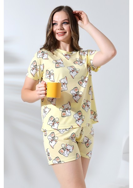 Likapashop Şortlu Pijama Takımı