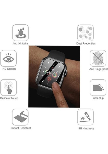 Apple Watch Uyumlu 45 mm Polymer Nano Ekran Koruyucu Hizalama Aparatlı Kolay Kurulum indirimleri
