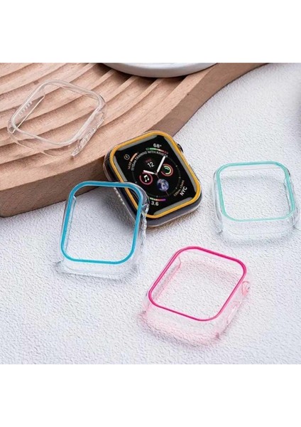Apple Watch Uyumlu 44 mm Light Case Sert Şeffaf Kapak