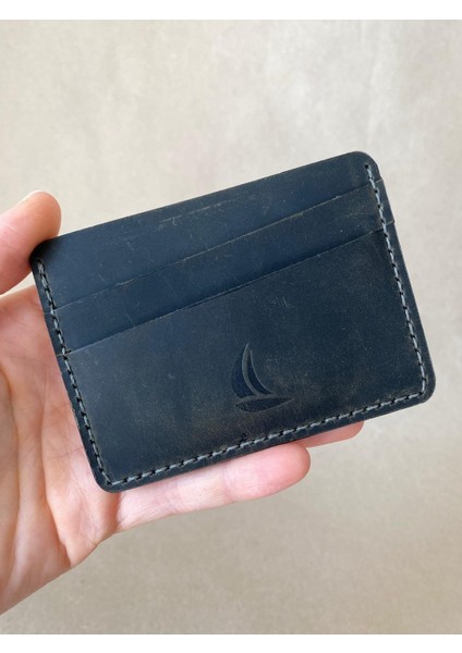 Alesta Leather El Yapımı Hakiki Deri Minimal Kartlık / Mini Cüzdan