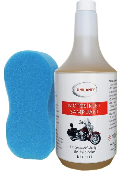 Motosiklet Şampuanı 1 Lt+Yıkama Süngeri