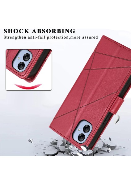Samsung Galaxy A04E Kickstand Üç Kart Yuvaları Şok Için Flip Case (Yurt Dışından)