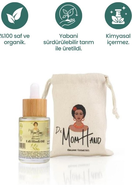 Dr. Mom Hand Organik Udi Hindi Yağı (Cilt Yenileyici ve Onarıcı) %100 Saf, Soğuk Sıkım 30ML