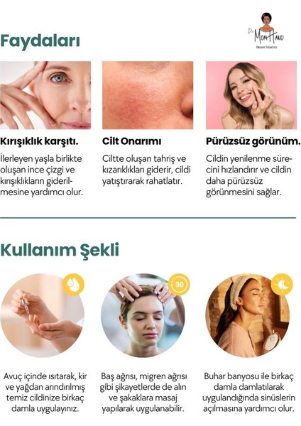 Dr. Mom Hand Organik Udi Hindi Yağı (Cilt Yenileyici ve Onarıcı) %100 Saf, Soğuk Sıkım 30ML