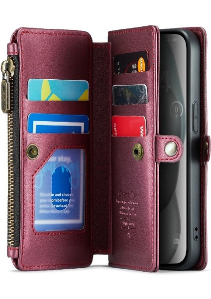 Iphone 15 Için Crossbody Durumda Artı Durumda Cüzdan Kart Tutucu Cüzdan Kılıf Için (Yurt Dışından)