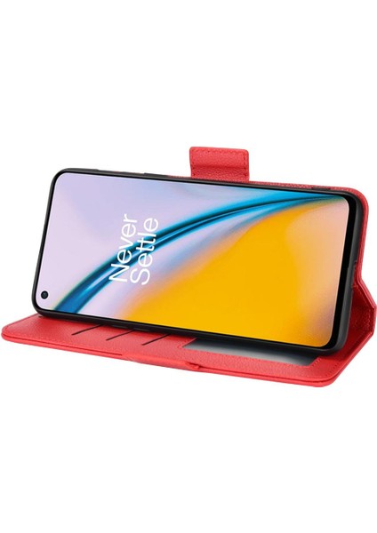 Oneplus Nord 2 5g Için Kılıf Pu Deri Yan Toka Cüzdan Kart Yuvaları Tutucu (Yurt Dışından)