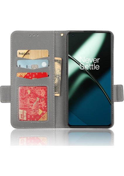 Oneplus 11R 5g Için Kılıf Pu Deri Cüzdan Kart Yuvaları Tutucu Manyetik Yan (Yurt Dışından)