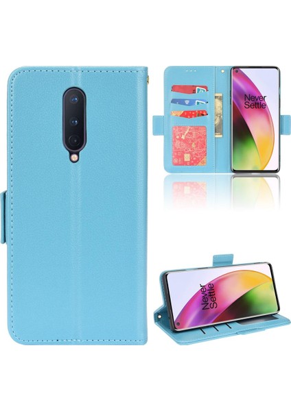 Oneplus 8 Kart Yuvaları Için Kılıf Tutucu Yan Toka Cüzdan Manyetik Pu Deri (Yurt Dışından)