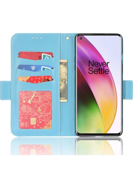 Oneplus 8 Kart Yuvaları Için Kılıf Tutucu Yan Toka Cüzdan Manyetik Pu Deri (Yurt Dışından)