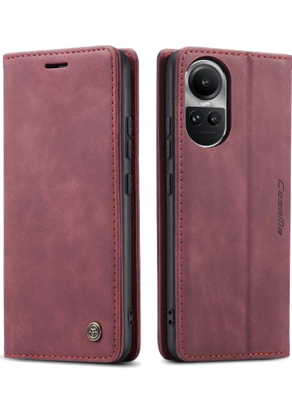 Oppo Oppo 10 Pro 5g Için Flip Case Vintage Pu Deri Cüzdan Kılıf Kart Yuvası (Yurt Dışından)