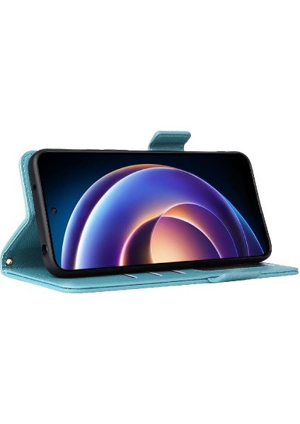 Xiaomi Poco M6 Pro 5g Için Kılıf Kart Yuvaları Tutucu Manyetik Cüzdan Pu Yan (Yurt Dışından) modelleri