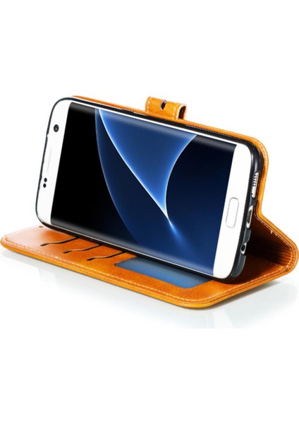 Samsung Galaxy S7 Kart Tutucu Kabartmalı Kickstand Kapatma Için Cüzdan Kılıf (Yurt Dışından)