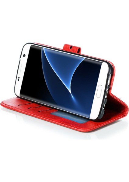 Samsung Galaxy S7 Kart Tutucu Kabartmalı Kickstand Kapatma Için Cüzdan Kılıf (Yurt Dışından)