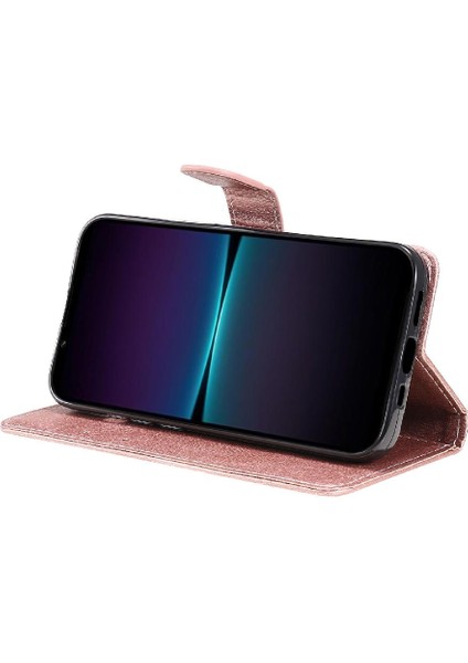 Sony Xperia 1 Iv Için Flip Case Yüksek Kalite Deri Klasik Düz Renk (Yurt Dışından)