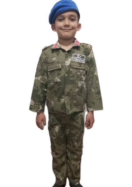 Yeni Tsk Askeri Çocuk Takımı Kostüm-Mavi Bereli fiyatları