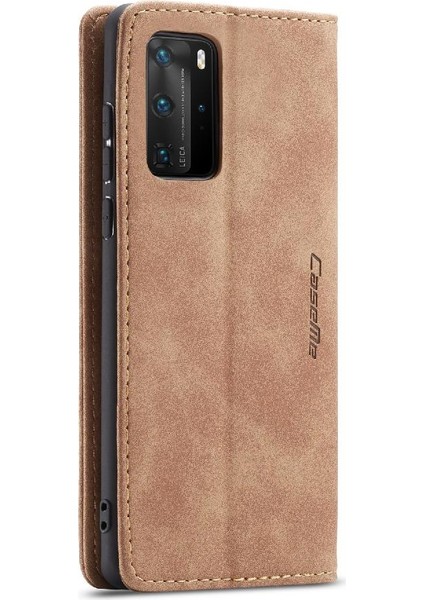 Mays Boutique Huawei P40 Pro Flip Folio Kitap Kılıf Için Flip Case Kart Yuvası Kickstand Pu (Yurt Dışından)