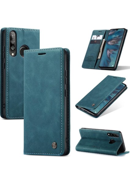 Huawei P30 Lite Durumda Kart Yuvası Için Flip Case Kickstand Flip Folio Kitap Pu (Yurt Dışından)