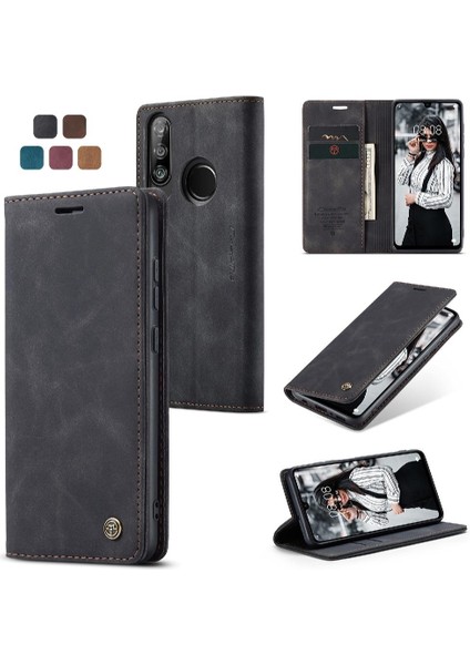Huawei P30 Lite Durumda Kart Yuvası Için Flip Case Kickstand Flip Folio Kitap Pu (Yurt Dışından)