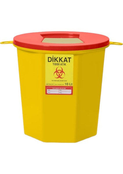 (15 Adet) Tıbbi Atık Kovası 10 Litre