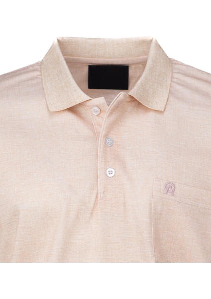 Erkek Pamuklu Merserize Kumaş T-Shirt Polo Yaka Kısa Kollu Kendinden Desenli Tam Kalıp fırsatları