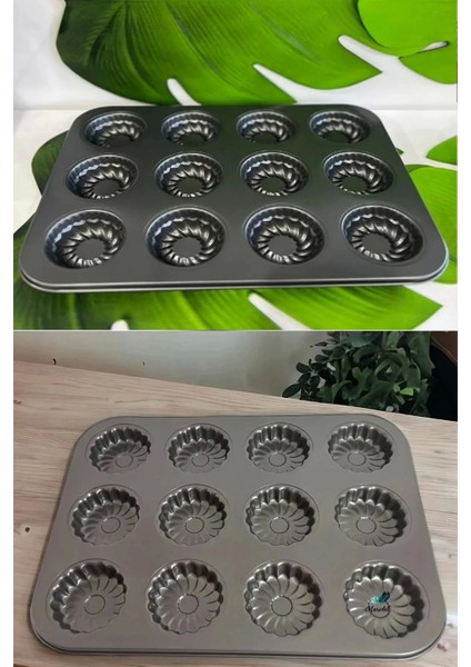 Çiçek Desenli Muffin Kalıbı Kek 12'li Cupcake Kek Kapsülü Yapışmaz Mini Tart Kek Kapsülü fiyatları