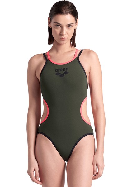 One Double Cross Back One Piece Kadın Yeşil Yüzücü Mayosu 004732355