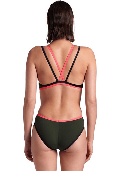 One Double Cross Back One Piece Kadın Yeşil Yüzücü Mayosu 004732355 fiyatları