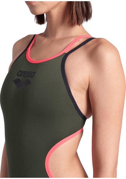 One Double Cross Back One Piece Kadın Yeşil Yüzücü Mayosu 004732355 fırsatları