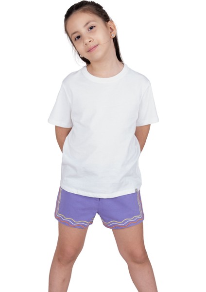 Nakış Işlemeli Organik Kız Çocuk Kısa Şort fiyatları