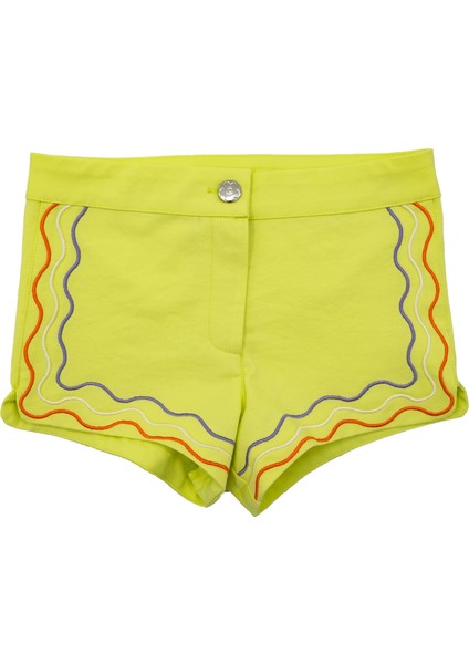 Nakış Işlemeli Organik Kız Çocuk Kısa Şort fırsatları