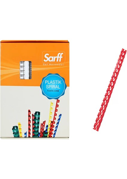 Plastik Spiral 16 mm Kırmızı 100'lü 15312038