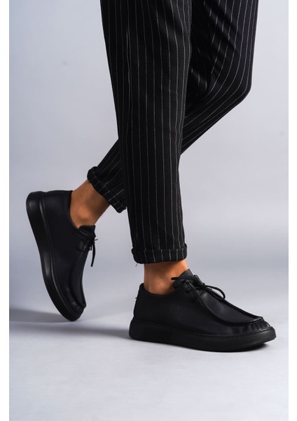 SLW170 Tornado Bağcıklı Cilt Erkek Günlük Spor Klasik Ayakkabı St Siyah fiyatları