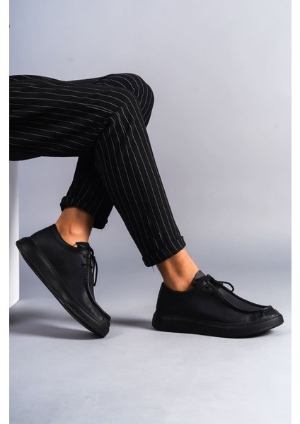 SLW170 Tornado Bağcıklı Cilt Erkek Günlük Spor Klasik Ayakkabı St Siyah modelleri