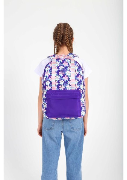 Double Stripe Sırt Çantası Purple K1763