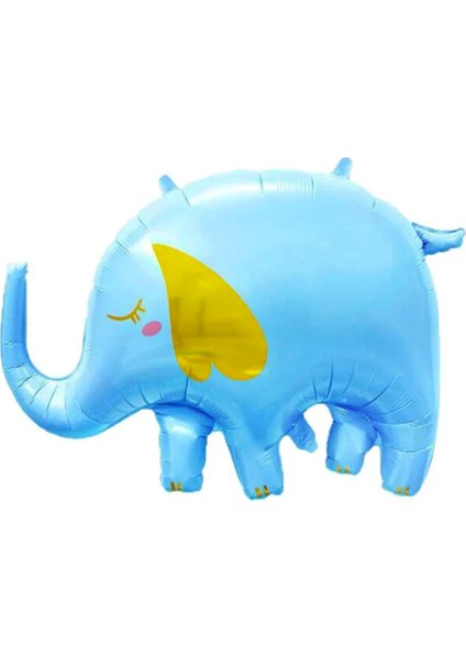 Mavi Fil Folyo Balon Bebek Partisi Balonu 84 cm