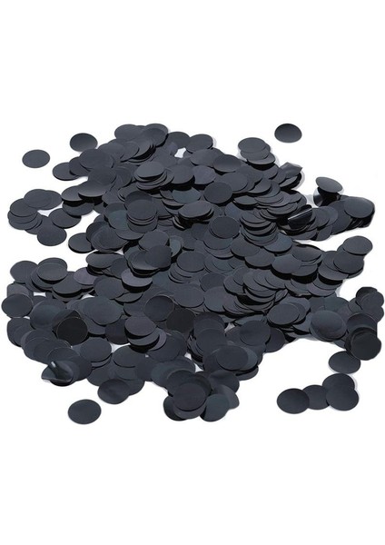 Balon Pulu Metalize Pul Konfeti Siyah